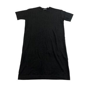Naadam Fancy Cashmere T-Shirt Mini Dress In Black